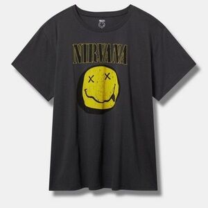 Torrid Black Nirvana Graphic Tee